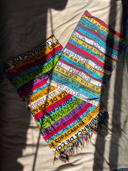 Matching Set of a Brazil Beach Towel and Beach Sarong bonfim da bahia