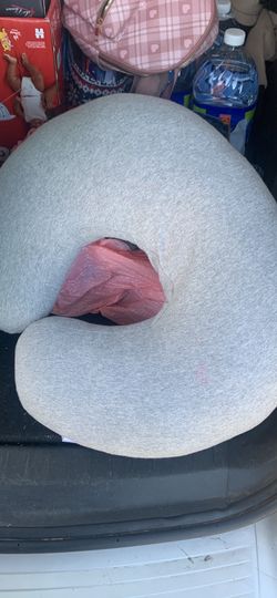 Grey nursery pillow