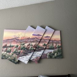 Large Desert Landscape Painting 