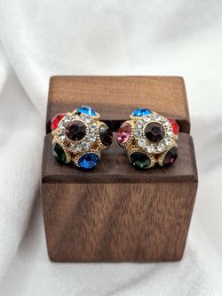 Vintage Fruit Salad Post Stud Earrings