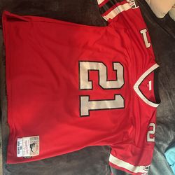 Mitchell&Ness Deion Sanders Atlanta Falcons 1989 Red Legacy Player Jersey