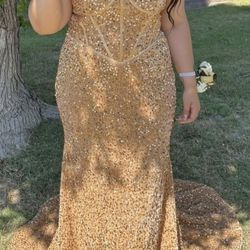Gold (Prom) Dress 18w 