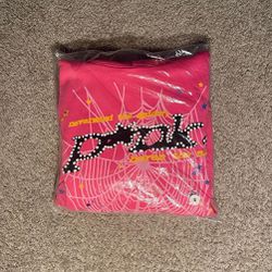 brand new pink sp5der hoodie