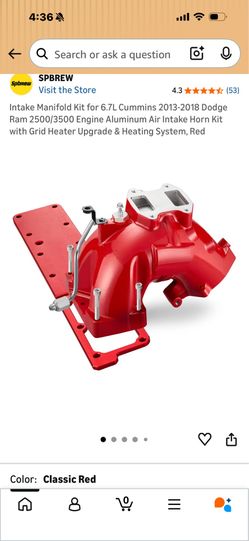 2018 and Newer Ram 6.7 Diesel intake.