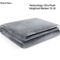 Brand New Restorology Ultra Plush Weighted Blanket 15 LB 