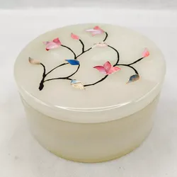 Vintage Style Marble Trinket Box