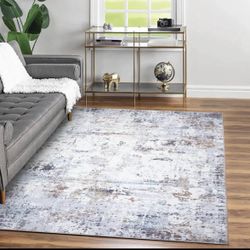 PAMUK - Machine Washable Area Rug (Gray/Cream/Brown) 7'10x10'1