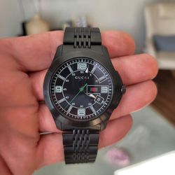 Gucci Men's G-Timeless Black Chronograph Dial Watch
