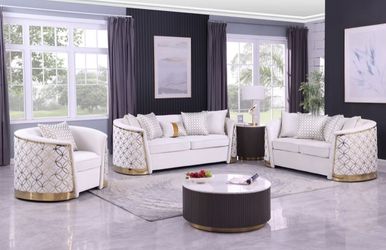 Athena Cream Living Room Group