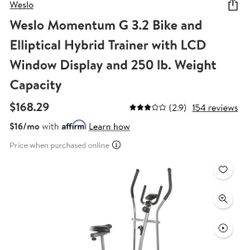 Weslo Bike Elliptical 