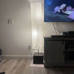 Japanese Floor Lamp with Rip-Paper Shade