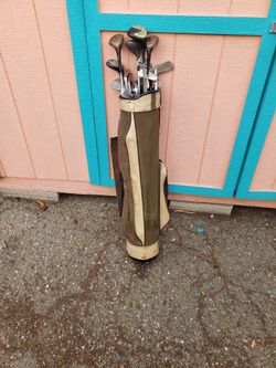 15 Golf Clubs and Golf Bag