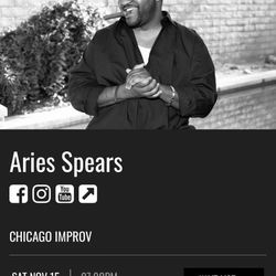 Arie Spears Tickets 7pm Schaumburg Comedy Club