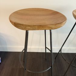 west elm bar stools - LIKE NEW - $150 for both