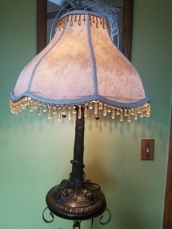 Antique lamp and lamp shade