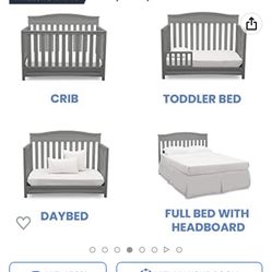 Delta children 4-1 Convertible Crib - Gray