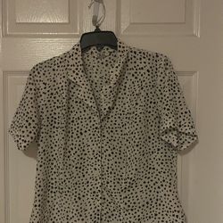 Black & White Short Sleeve Blouse Size 6