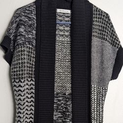 Liz Claiborne Women's Cardigan Sweater Black/Gray