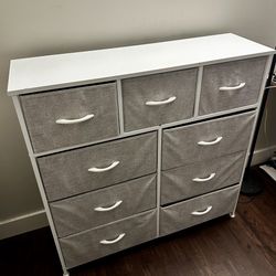 Grey Dresser With 9 Drawers