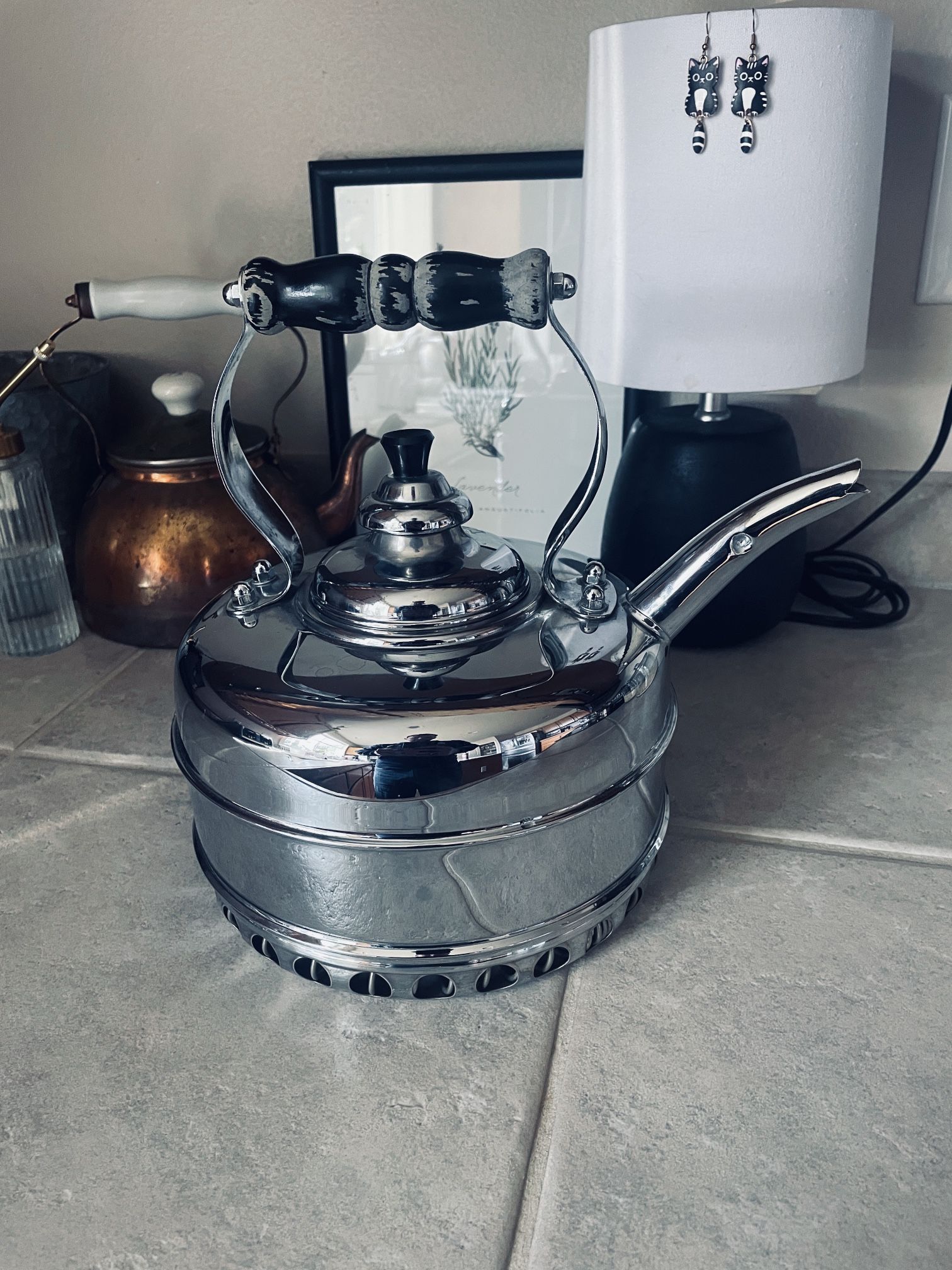 Tea Kettle Kensington Pot With Copper Coils