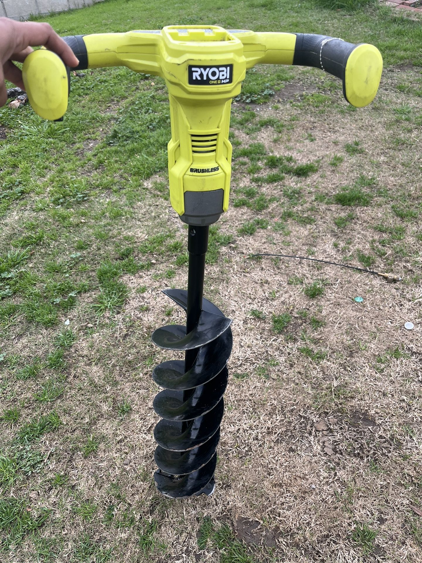 RYOBI ONE+ HP 18V Brushless Cordless Earth Auger with 6 in. Bit Included (Tool Only
