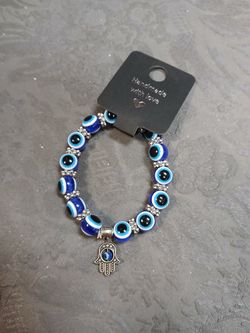 Evil eye bracelet with Hamsa Hand