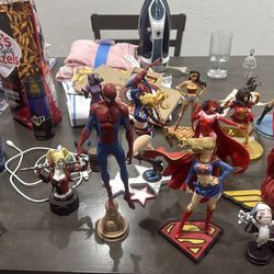 Insane Marvel and DC action figure lot featuring limited editions and comic con exclusives
