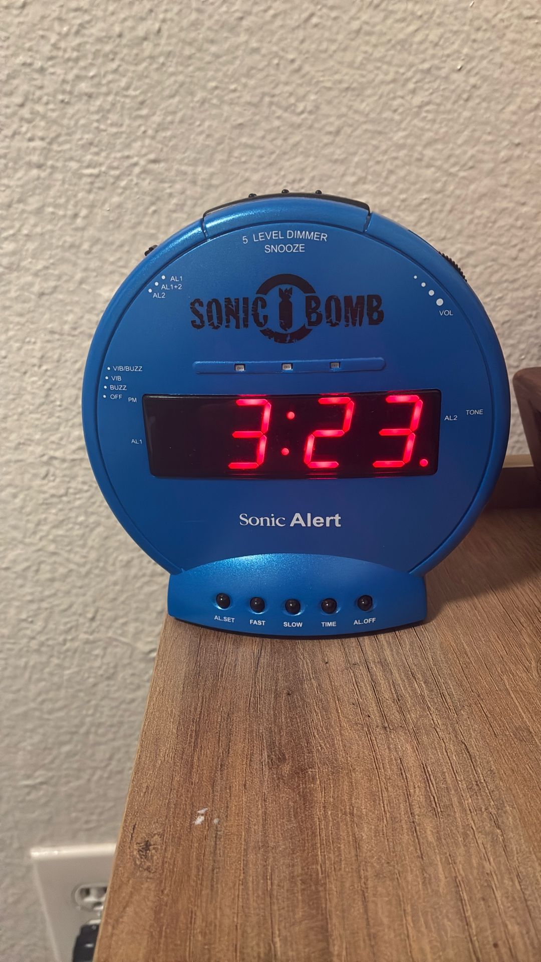 Sonic Bomb Loud Alarm Clock With Bed Shaker/Vibrator