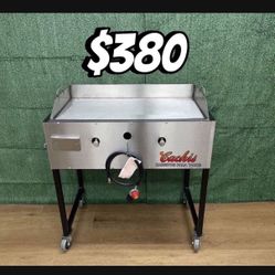 36” Griddle | Includes Hose With Regulator | Plancha de Fierro de 36” | Incluye Manguera | Taco Cart