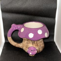 Purple Mushroom Mug Pipe 
