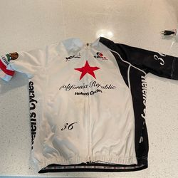 🚴‍♂️ Helen’se Cycles California Flag Bike Jersey – Great Condition, Size XL