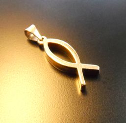 JAMES AVERY 14K GOLD ITHACUS FISH PENDANT