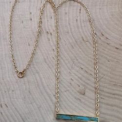 Handmade 14 Karat Gold Fill Natural Turquoise Necklace