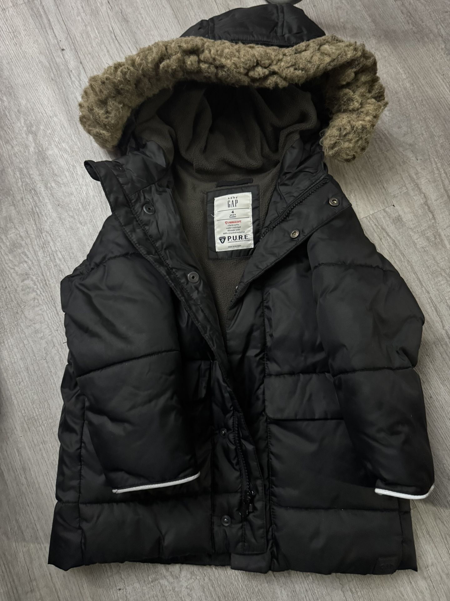 Boys Gap Parka Winter Coat Sz 4
