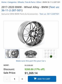 OEM Factory BMW M3 M4 20” Competition M F80 F82 F83 Wheels Rims