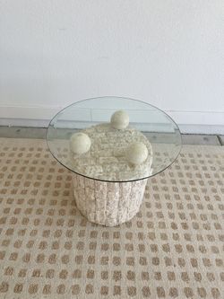 Post Modern Side Table Tessellated Stone