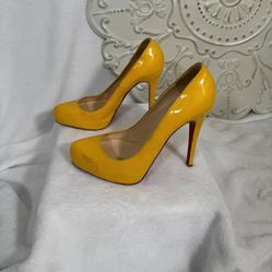 Christian Lou Boutin Paris Yellow-gold Heels