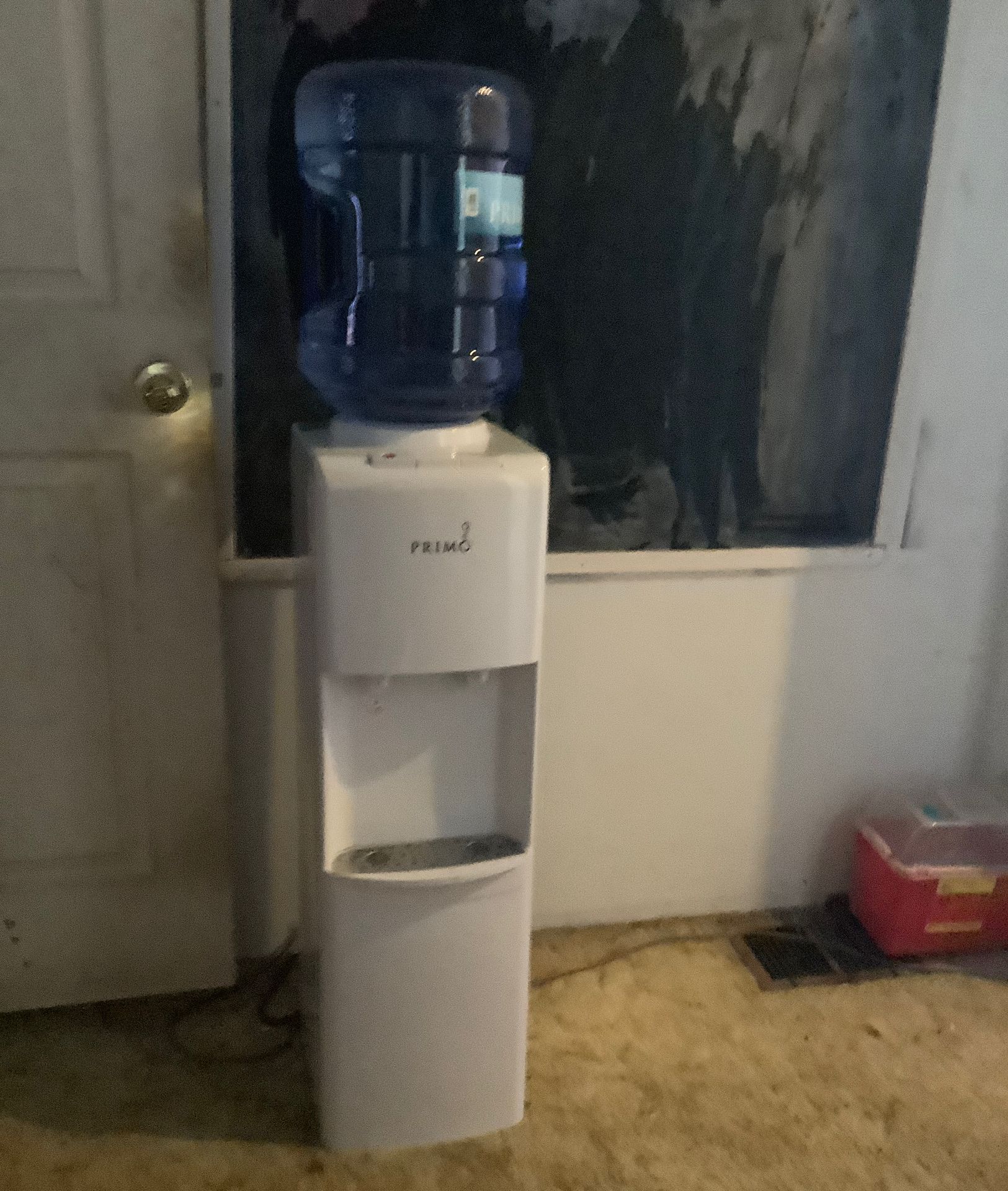 Primo water cooler hot and water height is33inch and the width is about 10 1/2 width great condition price is $110