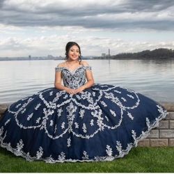 Navy Blue Quince Dress 