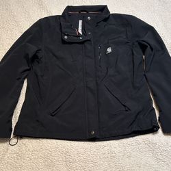 Carhartt Jacket Womens Medium Black Waterproof Breathable Removable Hood WJ002-EUC  💥Asking $42💥