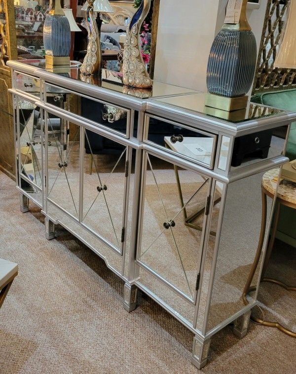 Mirrored Silver Cabinet
