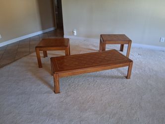 Coffee table and 2 end tables