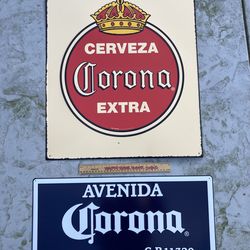 🎁 New Corona Nostalgia Large Corona Street sign metal Tin combo man cave