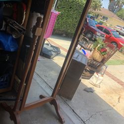 Large Mirror With Standing Frame