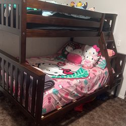 Full Size And Twin Size Bunk Bed