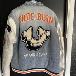True Religion Denim Varsity Jacket