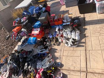 Large Lot of Mixed Sneakers and Shoes