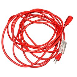 EXTENSION CORD 25FT RED HEAVY DUTY OUTDOOR 3 PRONG PLUG POWER CABLE 120V