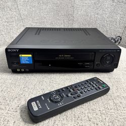 Sony SLV-688HF VHS VCR Video Cassette Recorder Tested Works With Remote