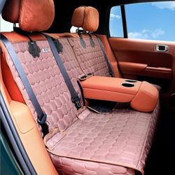 njnj Backseat Cover for Dogs in Car,Dog Hammock for Car,Car Seat Protector for Dogs,Truck Dog Seat Cover Back Seat,Hard Bottom Car Seat Cover for Dogs